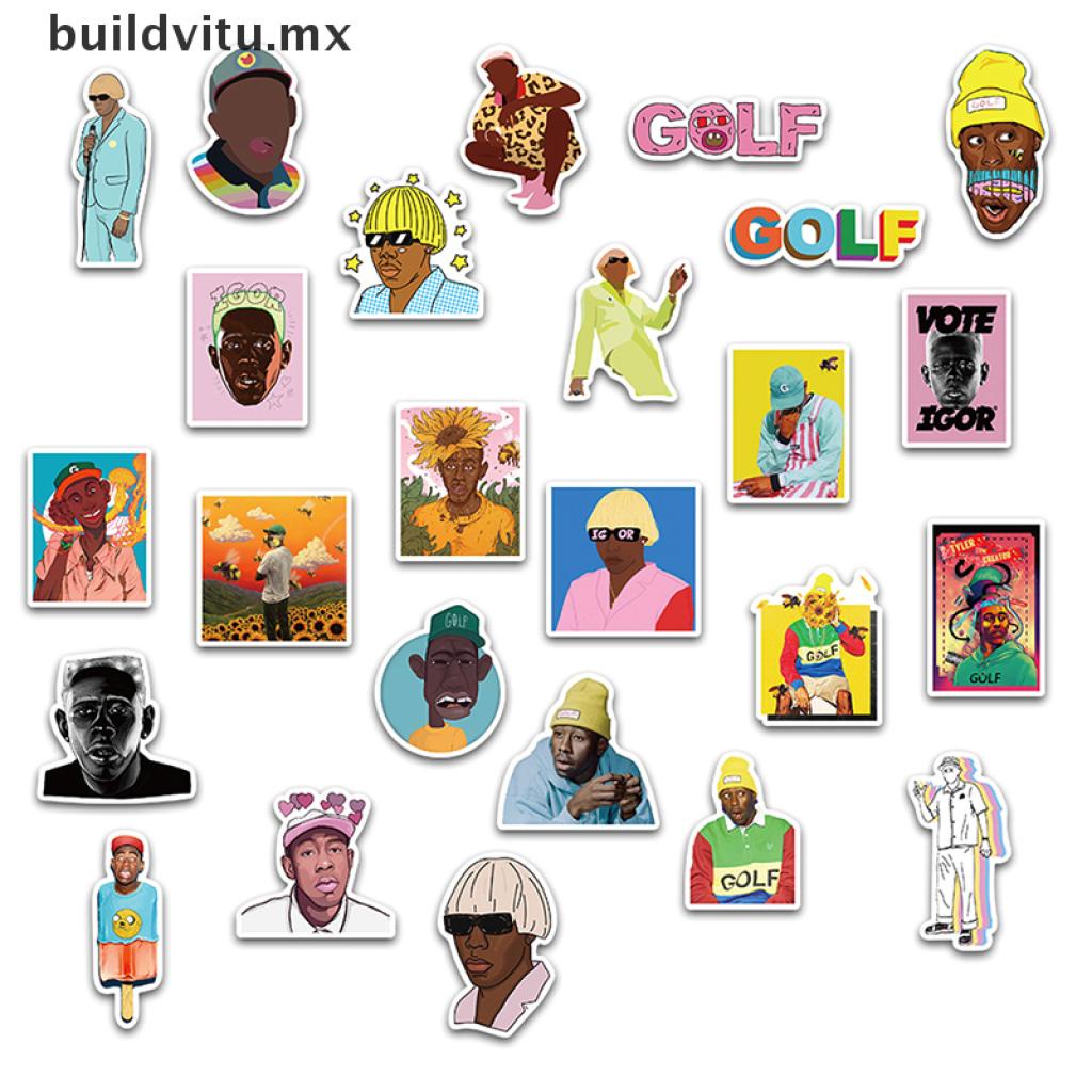 50Pcs Rapper Tyler The Creator Graffiti Sticker Stationery Skateboard  Suitcase Luggage Laptop PVC Waterproof Stickers Kid Toy Decal