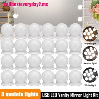 Luz LED para espejo de maquillaje, luces de tocador de Hollywood  impermeables, USB, 1M, 2M, 3M, 4M, 5M, 5V, para decoración de baño