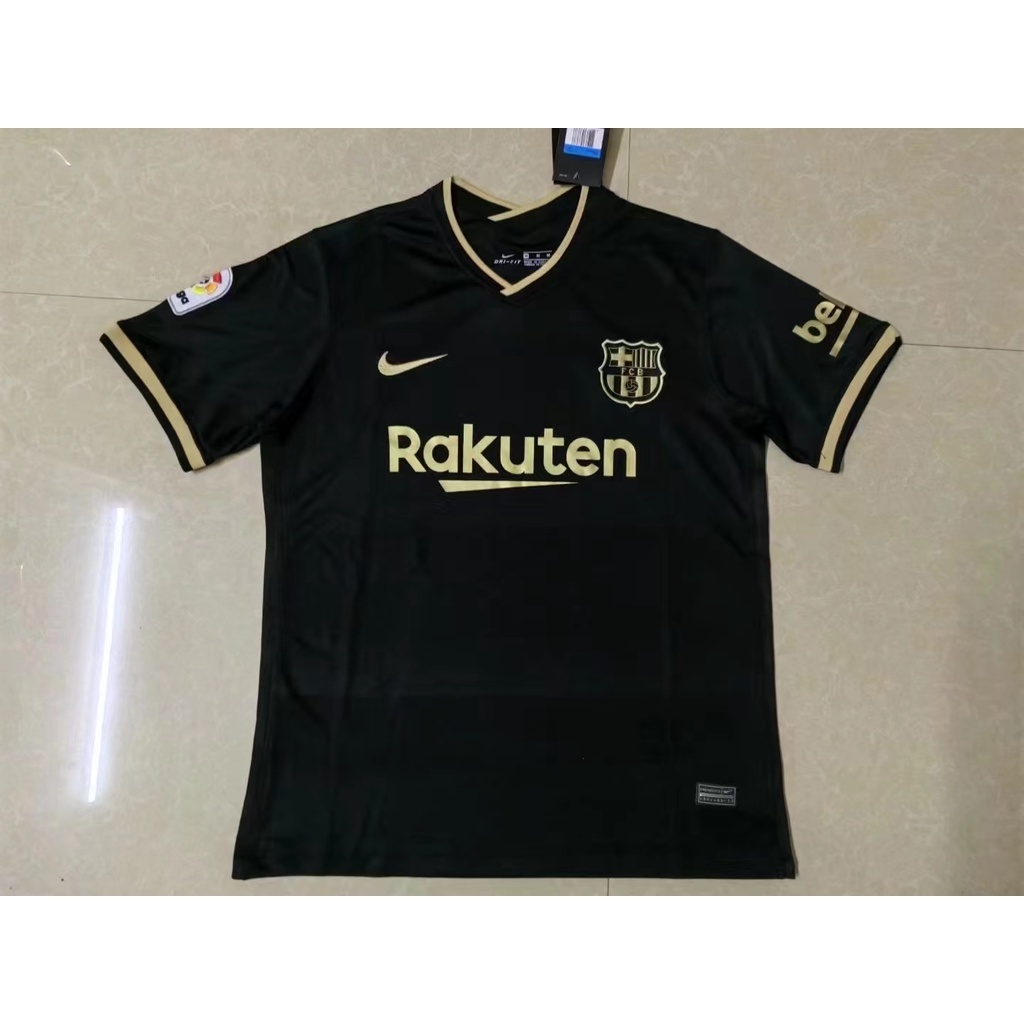 jersey Camiseta De Futbol Para Hombre Negro 2021 De Barcelona De Visitante Shopee Mexico