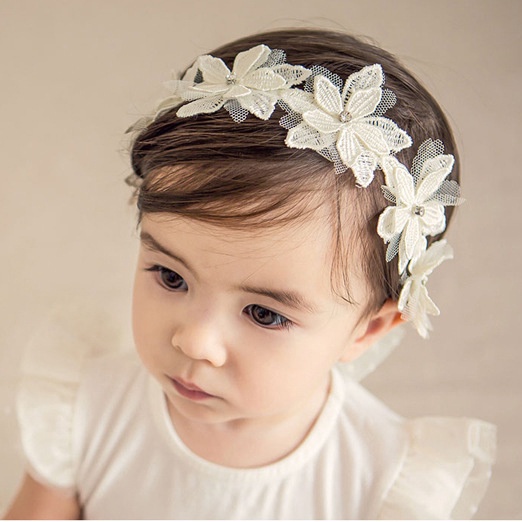 Diademas de bebé, diadema de recién nacido, diadema de encaje boho, diadema  de bebé, diadema blanca, diadema de bautizo, diadema de bautismo, arcos de  niña de flores -  México