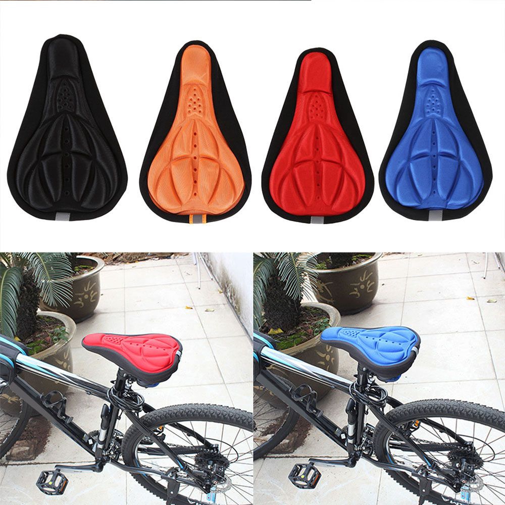 Sillín Suave Cómodo Y Acolchado Para Bicicleta De Montaña Negro/Rojo