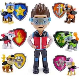 1Pcs Paw Patrol Juguete PVC De Dibujos Animados Ryder Patrulla