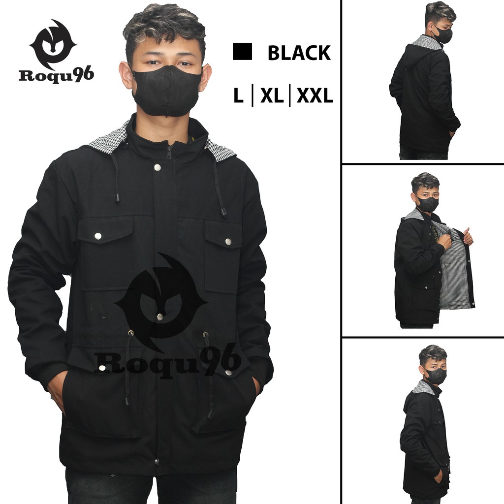 Chamarra Parka Full Navy Boys Premium talla M L XL XXL