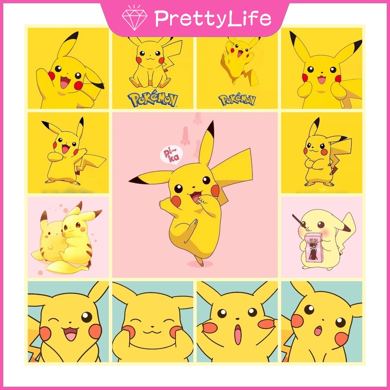 PL] Pokemon 5D DIY Diamond Pintura Pikachu Para Decoración Del Hogar Arte  De Pared 30x30cm/40x40cm/50x50cm
