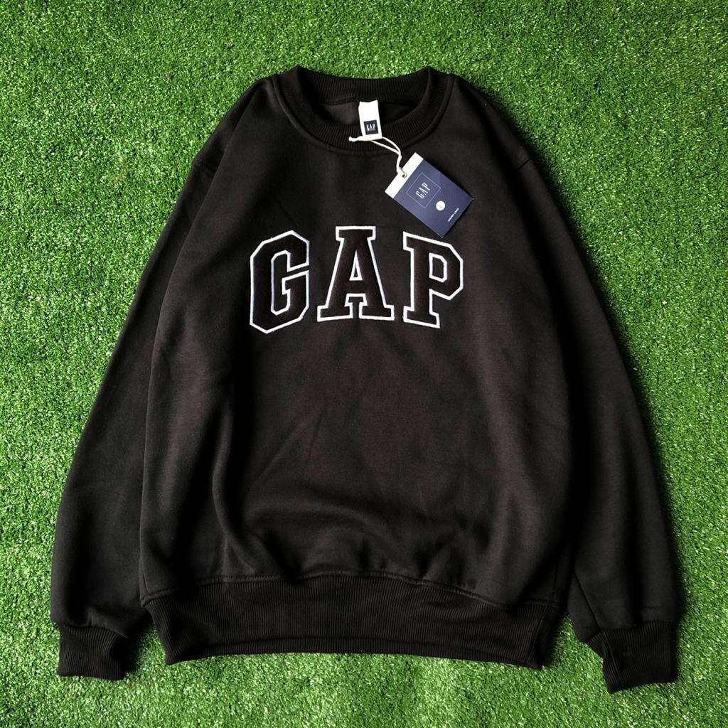 Crewneck GAP PREMIUM su ter GAP bordado negro UNISEX hombres y mujeres KRUNEK GAP DISTRO