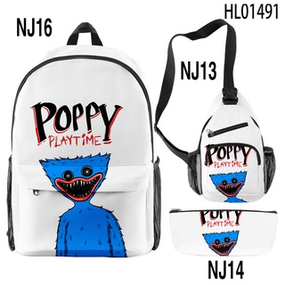 Cosplay huggy wuggy sacos poppy playtime jogo mochila de três peças  conjunto ombro + mochila caneta saco 3 em 1 conjuntos B - Cdiscount  Bagagerie - Maroquinerie