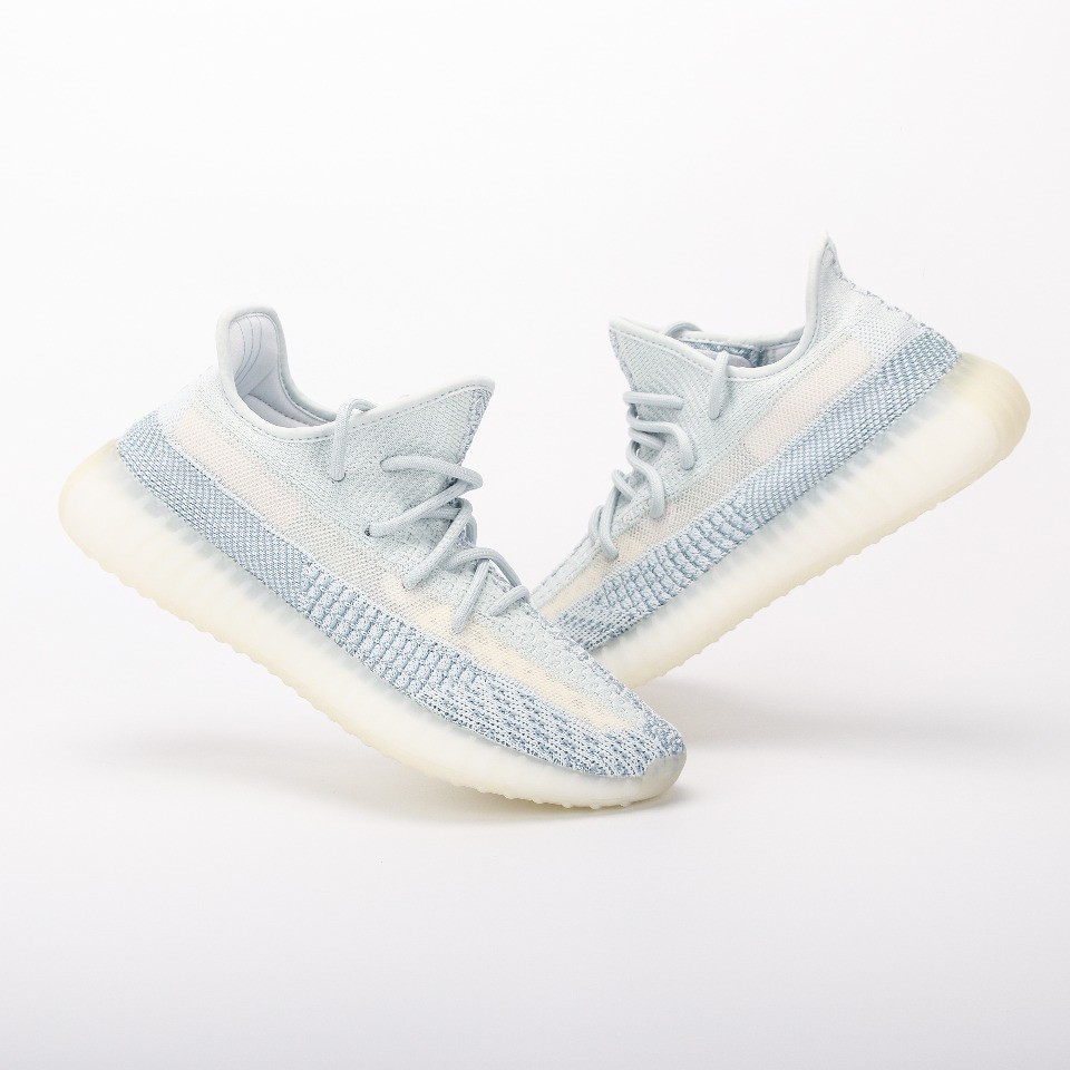 Listo Stock Kanye West AD yeezy 350 V2 3M Luminoso Binlin Hombres boost Zapatillas De Correr fw5317 Azul Claro Shopee Mexico