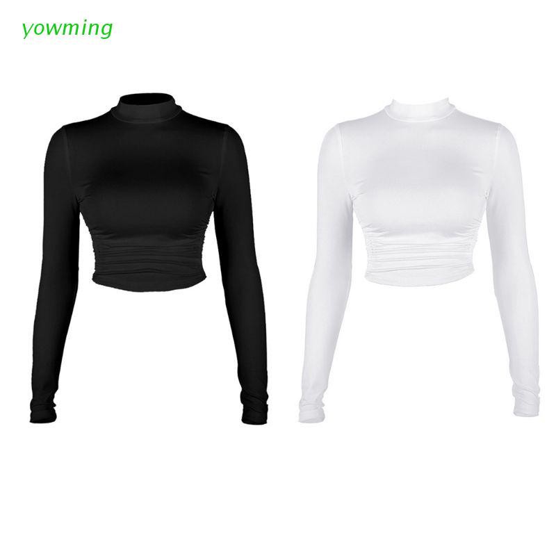 Crop top mujer manga larga hot sale