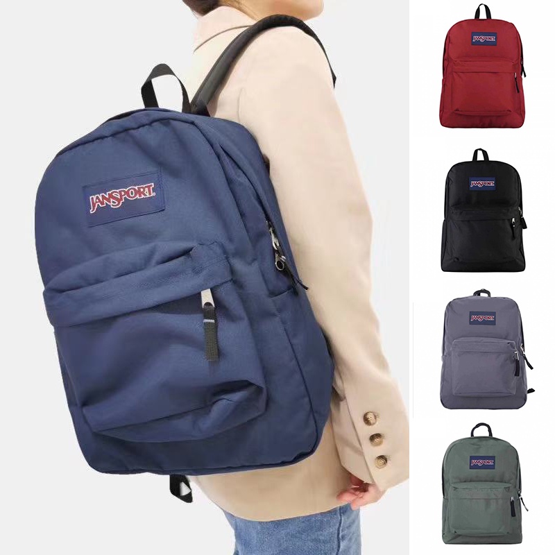 JanSport Superbreak Mochila Para Mujeres Hombres Cremallera Para La Escuela De Trabajo De Viaje Clásico | Shopee México