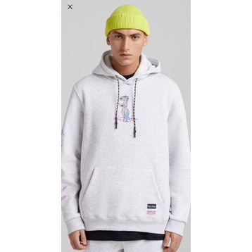 Bershka Rick Morty Print sudadera con capucha 08