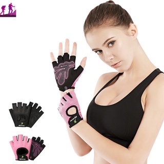 Guantes de entrenamiento para mujer, guantes de gimnasio sin dedos