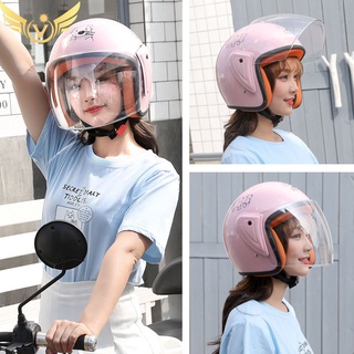 Casco de motocicleta de cara completa para niña y mujer, con orejas de  gato, aprobado por DOT/ECE, cascos de cuatro estaciones con visera solar  para