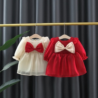 Vestido de princesa con lazo para niña pequeña, ropa para recién