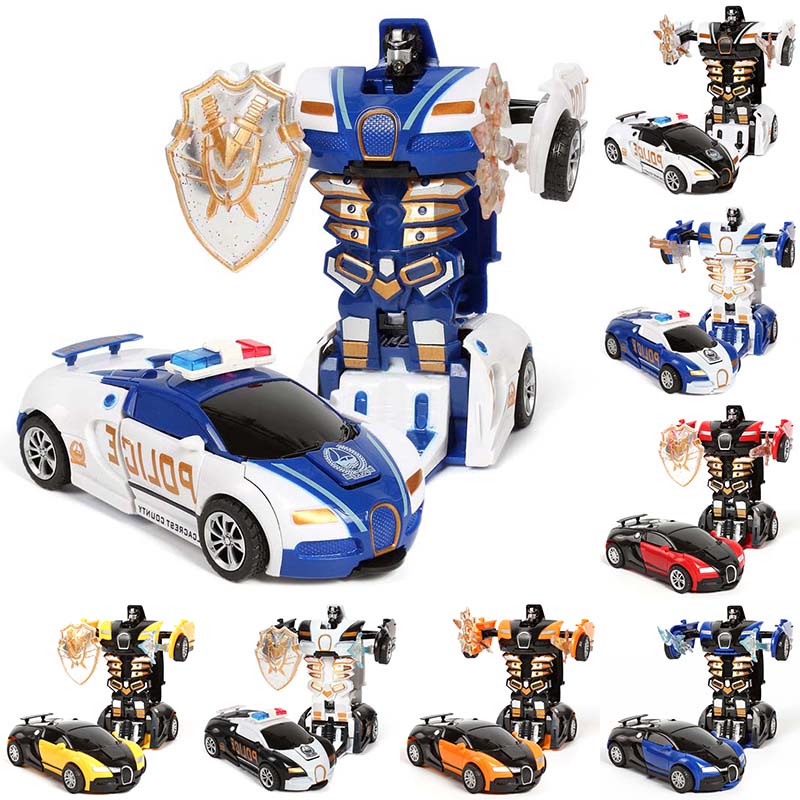 Ninos Transformers Nino Juguete Coche Con Caja Robot De Policia Shopee Mexico