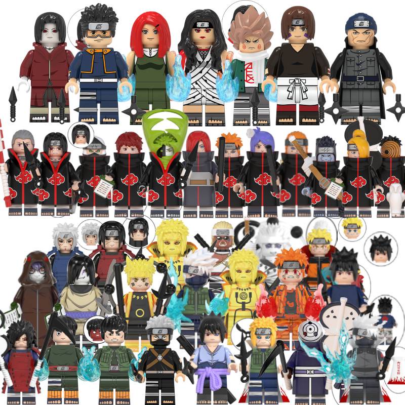 LEGO NARUTO -Lot de 8 Figurines Naruto compatibles LEGO Neji Hyuga