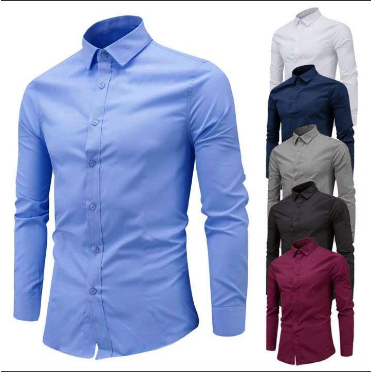 Camisas de hombre lisas sale