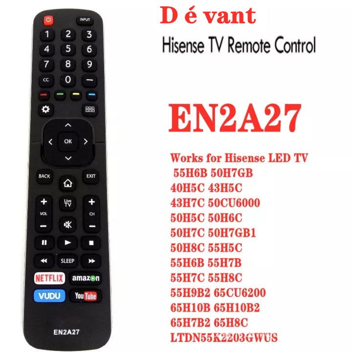 Hisense Control remoto de TV LED EN2A27 55H6B