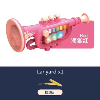 Trompeta De Juguete De Color Rojo. Instrumento Musical Infantil
