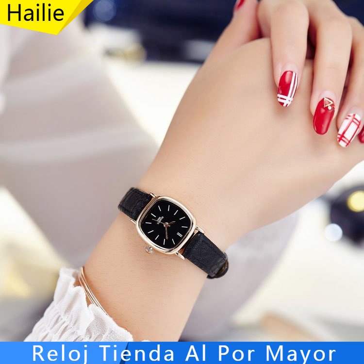 [Stock Listo] Reloj Simple Para Mujer , Relojes De Cuarzo Cuadrados ...