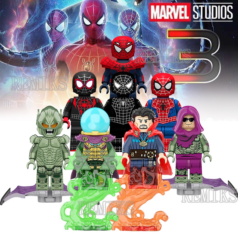 Spider man No Way Home Minifigures 3 Película Same Mysterio Doctor Strange  Goblin Niños Bloques De Construcción Juguetes | Shopee México