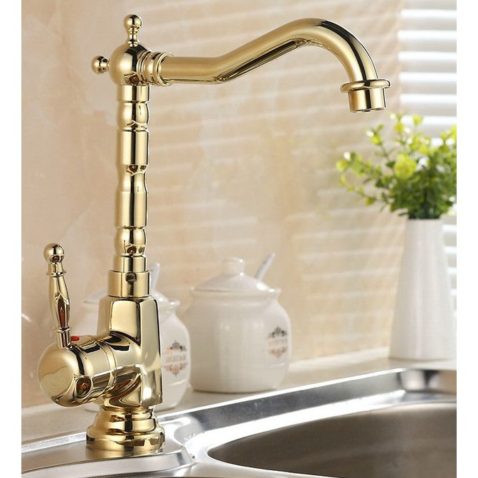 Grifo dorado para cocina y baño