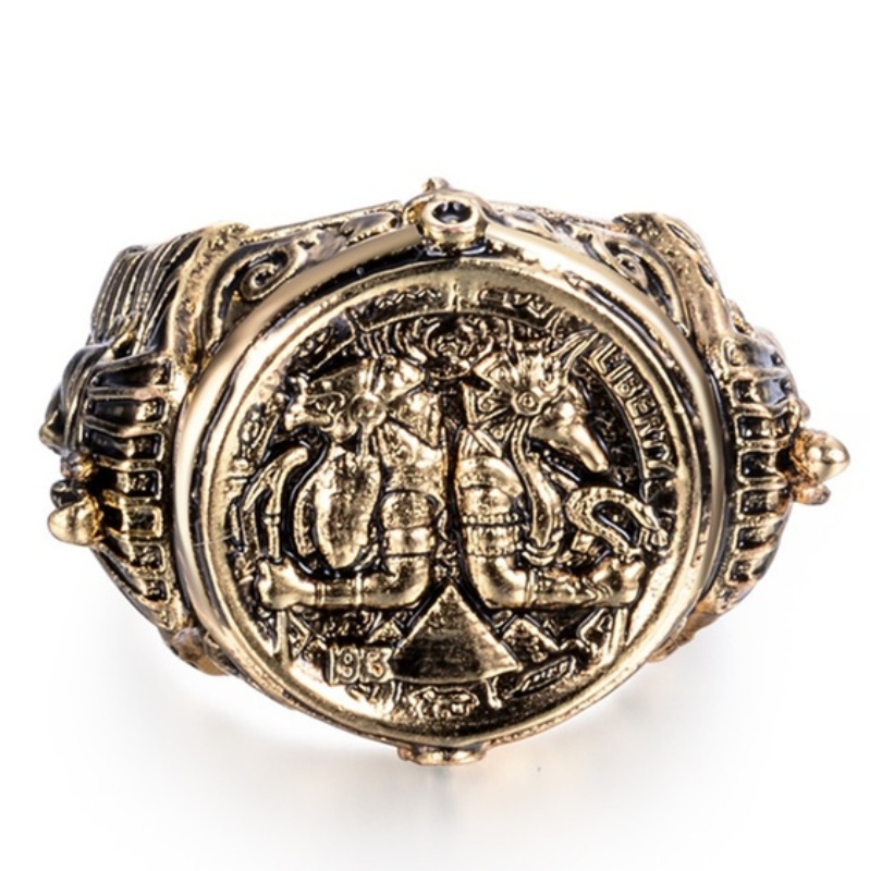 Anillo De Anubis Egipcio Estilo Retro, Hip Hop Joyería Temática