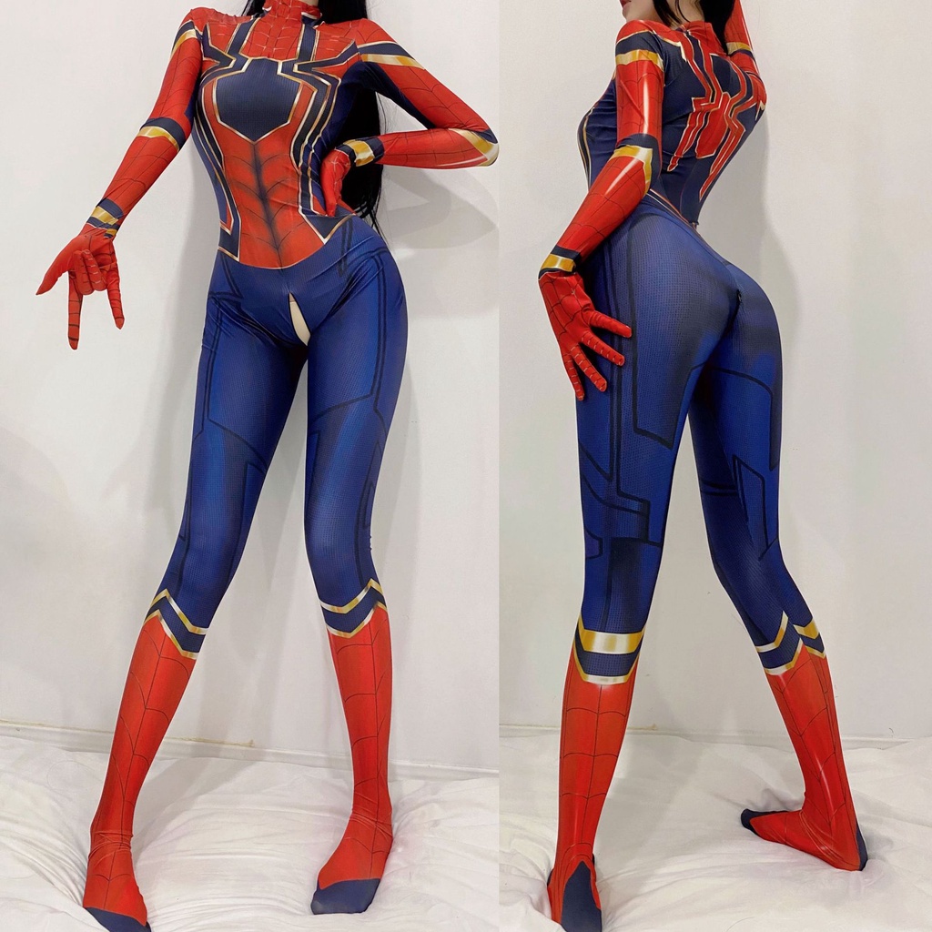 no pagado Puntuación Asalto Nuevo Estilo Anime Hierro Mujer Spiderman Cremallera Abierto Gay Rol Sexy  Ropa Interior Cosplay Disfraz | Shopee México
