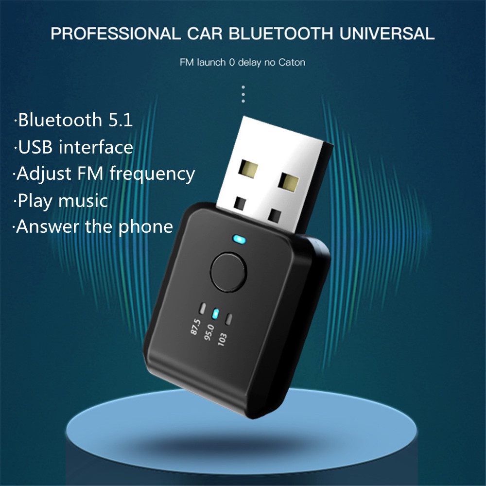 Manos Libres Bluetooth Transmisor FM Coche Mini Manos Libres