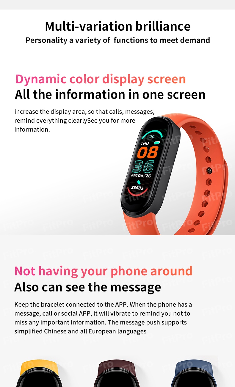 Reloj Inteligente Xiaomi m6 Versión Impermeable Global