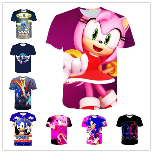 Nueva Camiseta 3D Sonic Para Ni os Y Ni as Moda De Dibujos Animados Tops De Verano Camisetas Deportivas Casuales De Manga Corta