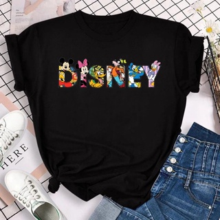 Disney Personajes Mickey Minnie Love - Camiseta de manga corta para mujer