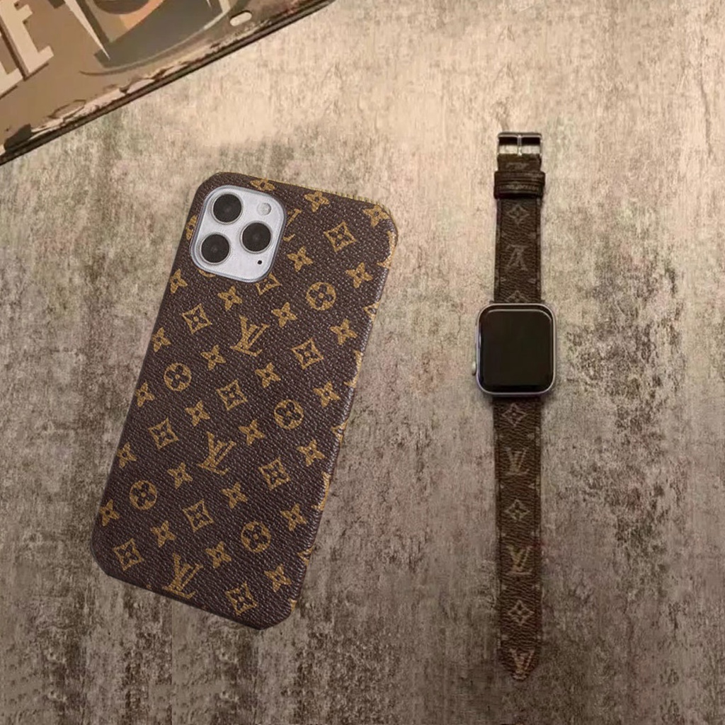 Compatible Con Correa De Reloj De Cuero Para Apple watch Juego De Carcasa De Telefono Movil iPhone14 Pro Max 13 12 11 Shopee Mexico