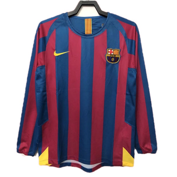 Camiseta Retro De Manga Larga RONALDINHO Barcelona 2005 2006 Con Parche UCL Shopee Mexico
