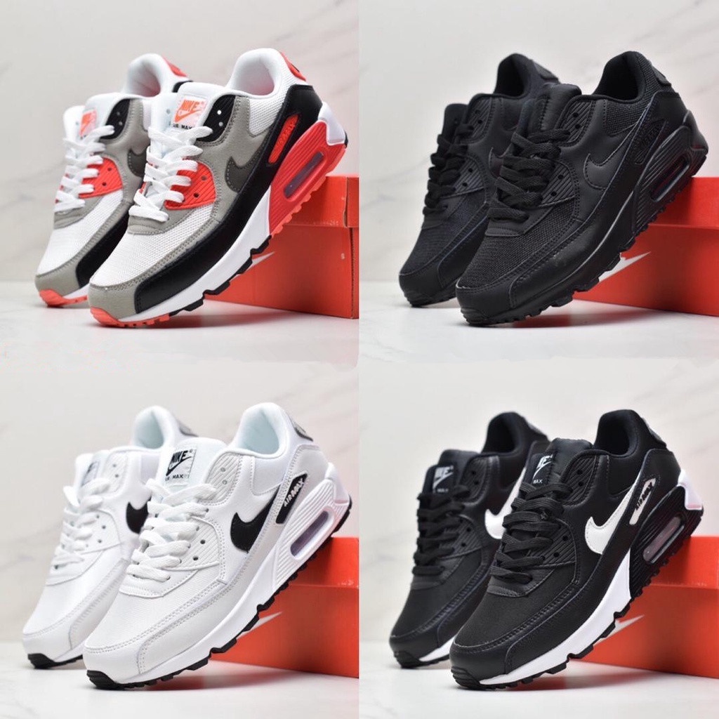  Nike Hombres Air Max 90 Zapatos Pure Platinum/Negro