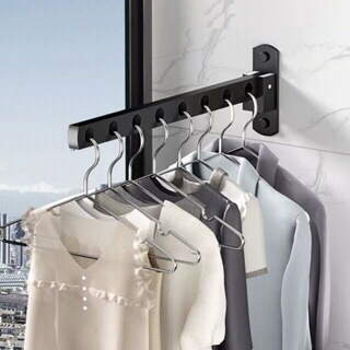 Comprar Perchero plegable para colgar ropa, montaje en pared, sin