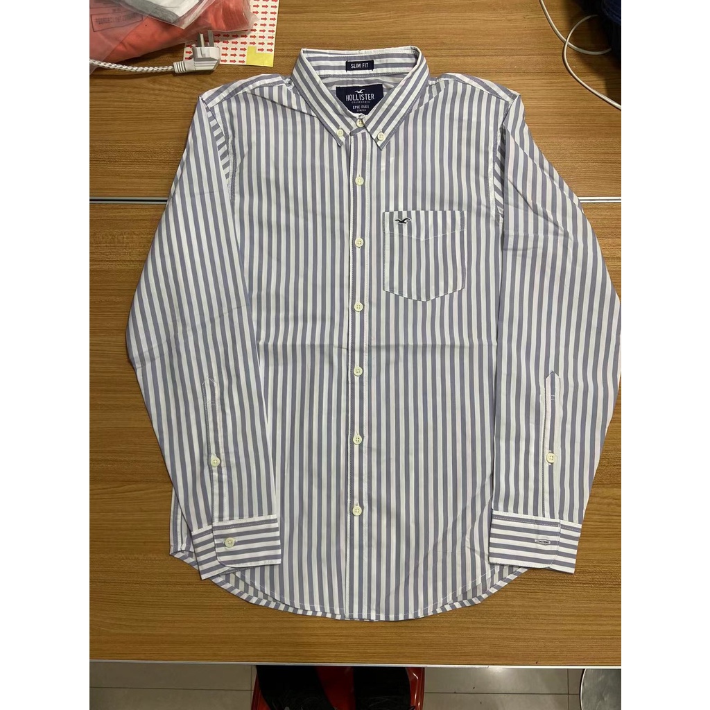 abercrombie fitch Camisa De Manga Larga hollister Casual Nuevo Estilo Hombre