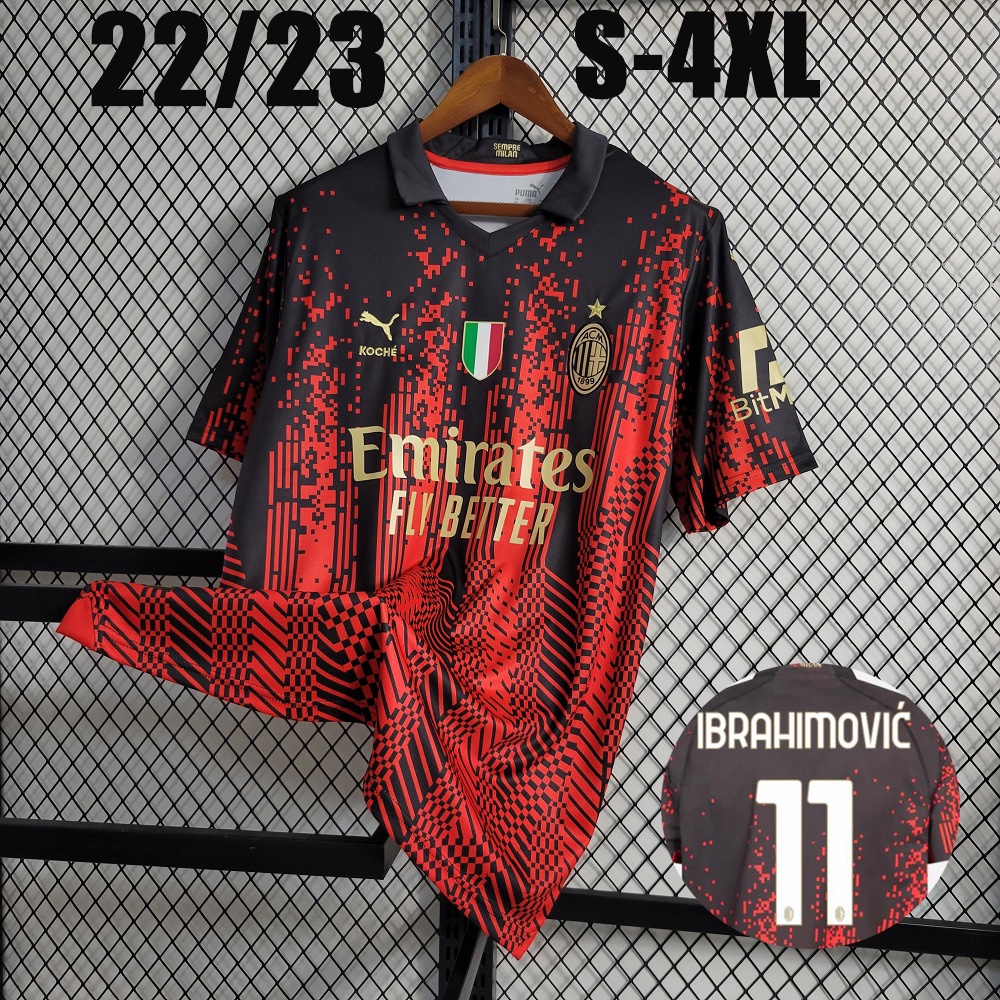 Camiseta Futbol AC Milan Edición Especial Roja Negra Versión