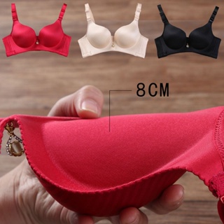 Brasier Sexy para mujer/color sólido/cuello en V/sujetador Push Up