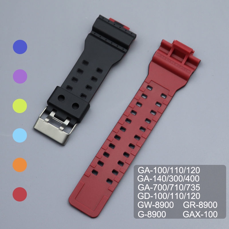 Correa de reloj de repuesto de resina natural para Casio G-Shock  GD120/GA-100/GA-110/GA-100C