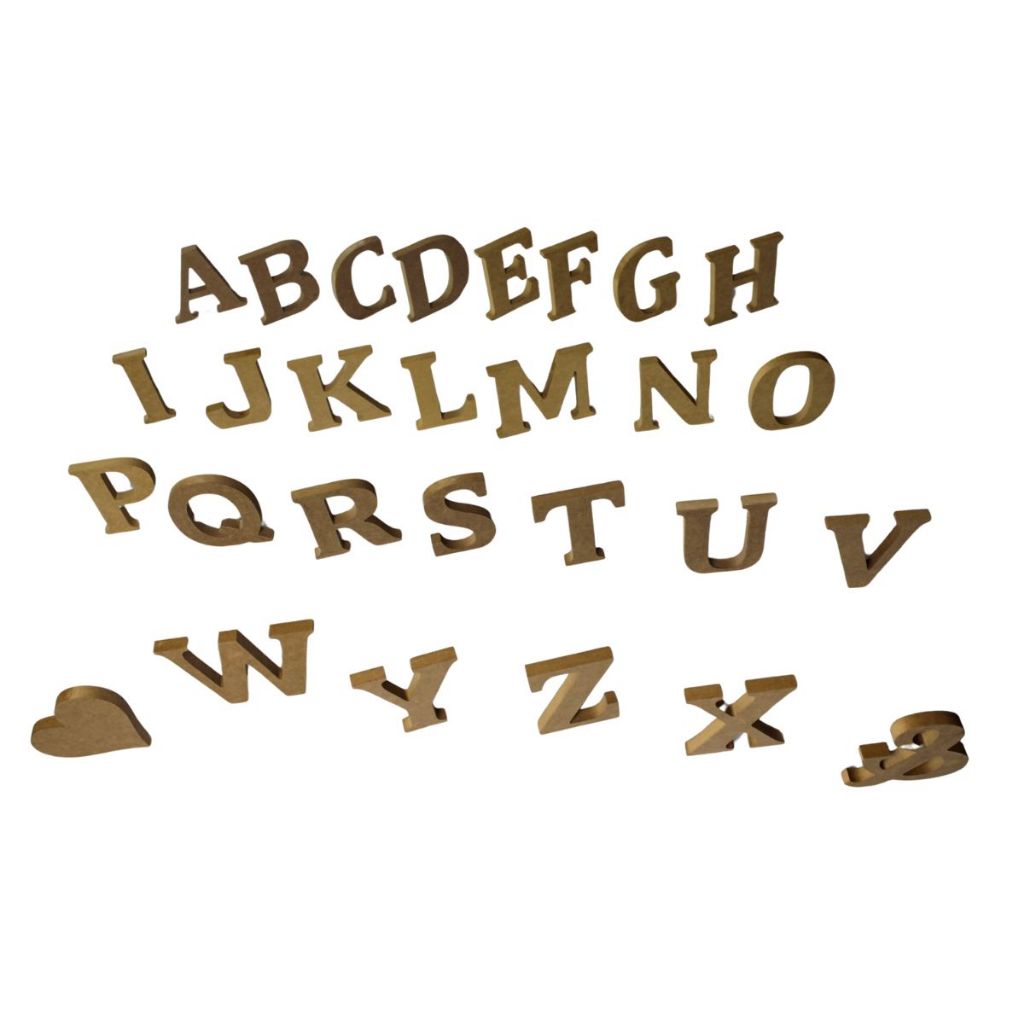 kit De 12 Letras Con Números Alfabeto Y/O Símbolos MDF 12 CM De Altura ...