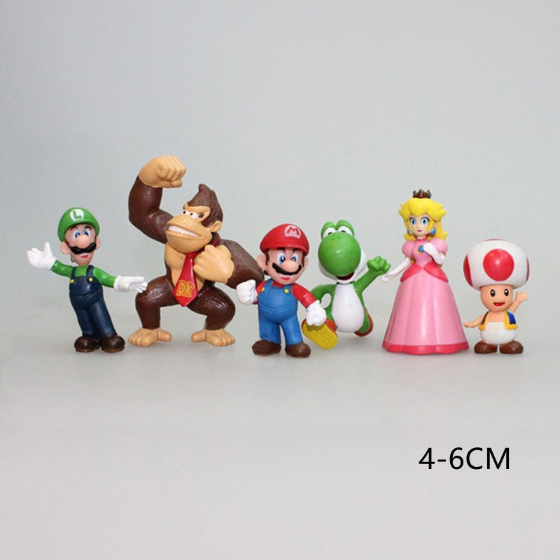 Unids Set Japan Game Super Mario Figurine Luigi Donkey Bros Modelo Mu Ecas Colecciones