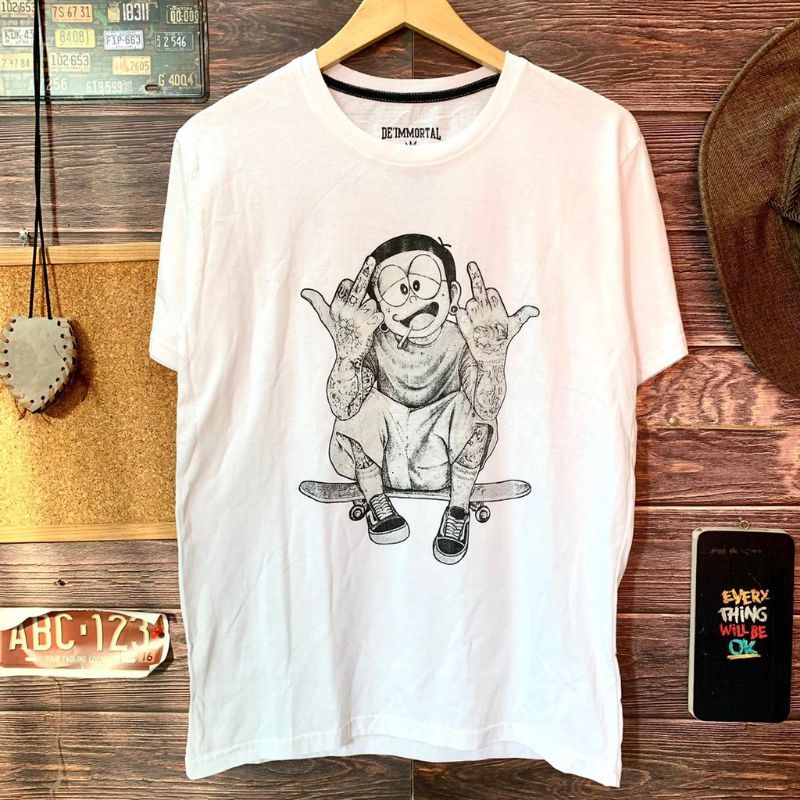 Camiseta De Personaje De Dibujos Animados Nobita GANGSTER | Shopee México