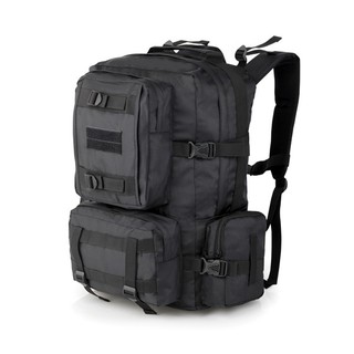 Mochila táctica militar con parches de velcro, bolsa desmontable Army Molle  Assault Pack Multifunción Laptop Bolsa para hombre, Marrón, L