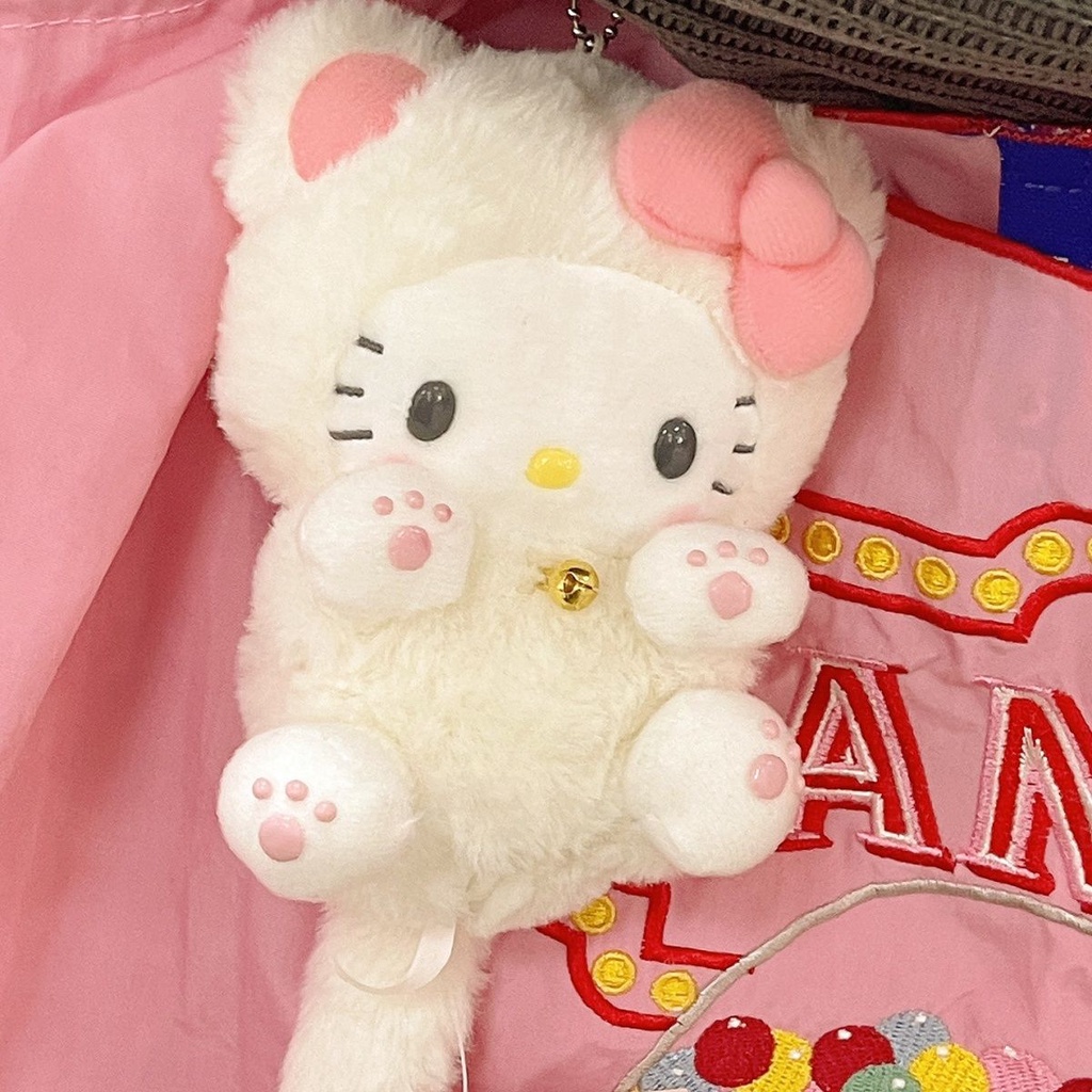 10Cm Hello Kitty Sanrio Plushie Peluche Bolsa De Dibujos Animados
