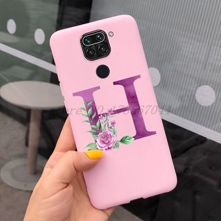 Xiaomi Redmi Note 9/9S/Note9 Pro Max Carcasa Blanda A M Nombre  Personalizado Letra Monograma Rosa Funda De Teléfono