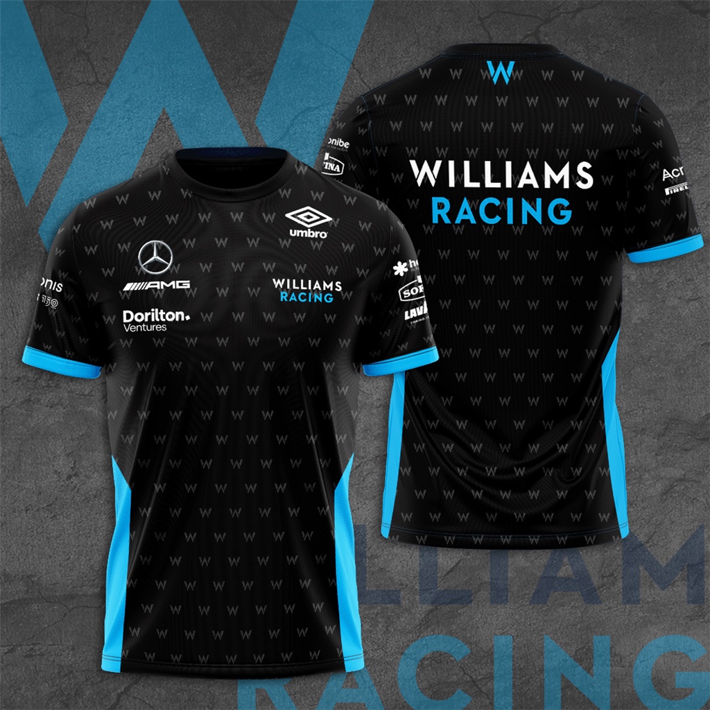 F1 Williams Racing Logo Dorilton AMG Formula One Team Camiseta Verano