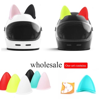 1PCS coche eléctrico motocicleta casco orejas de gato pegatinas] [casco  autoadhesivo lindo gato orejas decoración estilo pegatinas]