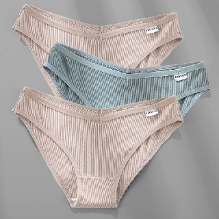 3 unids/Set de bragas de algodón mujer calzoncillos M-XL 6 Color sólido  Sexy Panty para mujeres calzoncillos ropa interior lencería