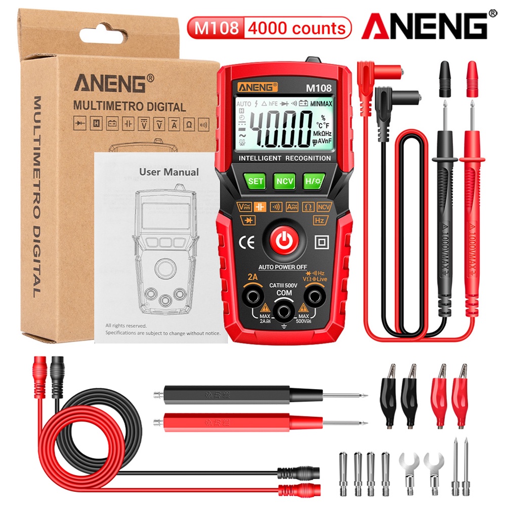 Aneng M Mini Mult Metro Digital Cuentas Ac Dc Instrumentos