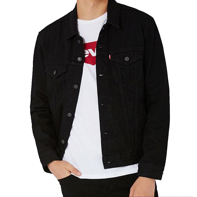 Chamarra Levis jeans para hombre en negro negro